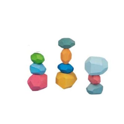 Дървени цветни камъни за баланс/ Баланс камъни