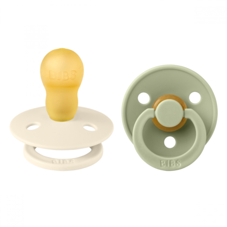 2 бр. каучукови биберони BIBS (0-6)- Ivory / Sage - Image 2