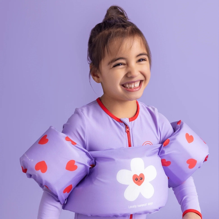 Ръкавели с опора за гърдите 2-6 години / Purple hearts - Image 2