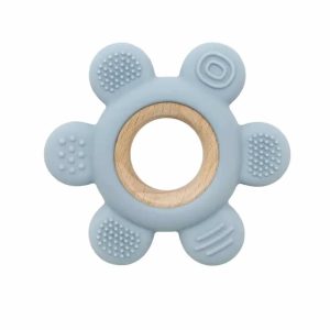 Силиконова бебешка гризалка Flora Dusty Blue