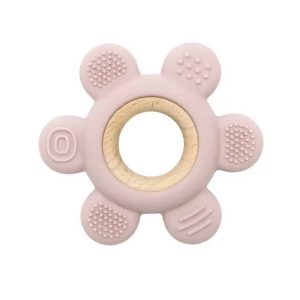 Силиконова бебешка гризалка Flora Rose Pink