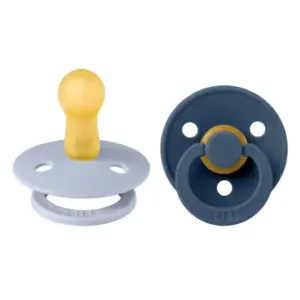 2 br biberoni bibs colour dusty blue steel blue 0-6 mesetsa